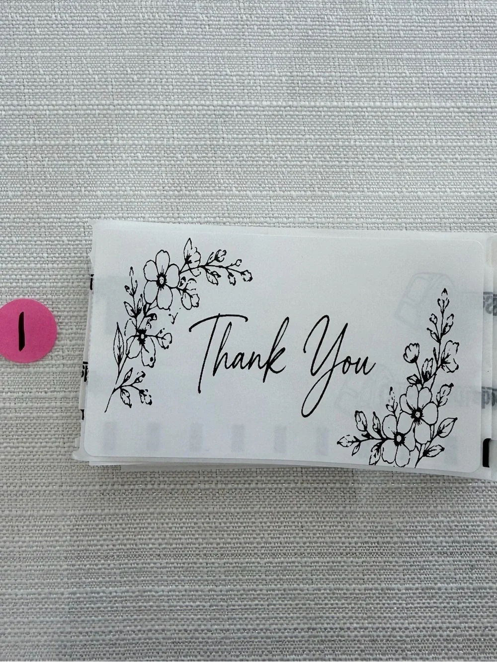 Pick One - 50 pack of Thank You Sticker Labels (4in x 2in)